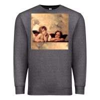 Charcoal Heather Hot Trend Angels Raphael Cupid Cherubs Art Valentine Angel Premium Sweatshirt - lanVoArt