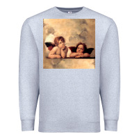 Heather Grey Hot Trend Angels Raphael Cupid Cherubs Art Valentine Angel Premium Sweatshirt - lanVoArt
