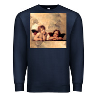Navy Hot Trend Angels Raphael Cupid Cherubs Art Valentine Angel Premium Sweatshirt - lanVoArt