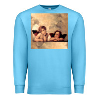 Ocean Blue Hot Trend Angels Raphael Cupid Cherubs Art Valentine Angel Premium Sweatshirt - lanVoArt