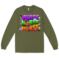 Army Green nurse nurse nurse halloween Long Sleeve Tee - CowGirlArtShop