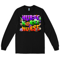 Black nurse nurse nurse halloween Long Sleeve Tee - CowGirlArtShop