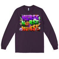 Plum nurse nurse nurse halloween Long Sleeve Tee - CowGirlArtShop