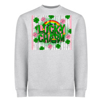 Heather Grey lucky charm st patricks day Heavyweight Sweatshirt - FaDigitalArtStudio