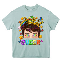 Arona LGBTQ+ Queer Portrait With Crown And Rainbow Heavy Core Tee - BundleAndBundleShop