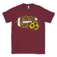 Burgundy Leopard Print Footbal Classic Tee - Bettercallsaul