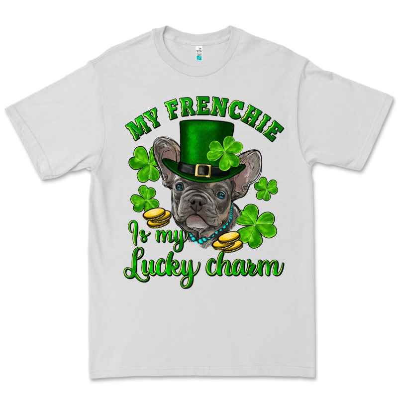 St.patricks Day My French Bulldog Is My Lucky Char Premium Tee by RanaPortraitStore | Teevron