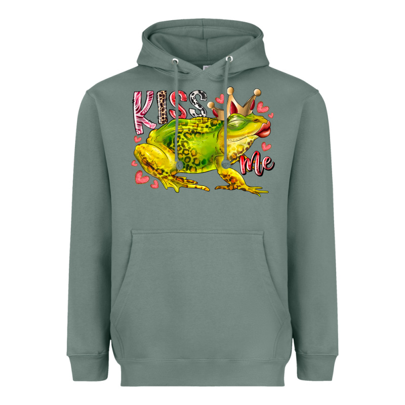 Kiss Me Frog Heavyweight Hoodie by RacoonDesign | Teevron