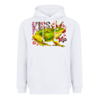 White kiss me frog Heavyweight Hoodie - RacoonDesign