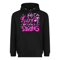 Black funny springboard diving quote diver gift for love girl Heavyweight Hoodie - lanVoArt