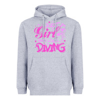 Heather Grey funny springboard diving quote diver gift for love girl Heavyweight Hoodie - lanVoArt
