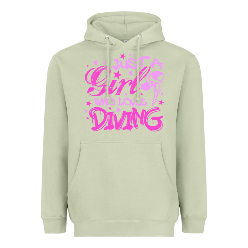 Funny Springboard Diving Quote Diver Gift For Love Girl Heavyweight Hoodie by lanVoArt | Teevron