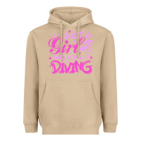 Mushroom funny springboard diving quote diver gift for love girl Heavyweight Hoodie - lanVoArt