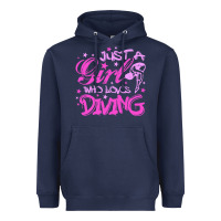 Navy funny springboard diving quote diver gift for love girl Heavyweight Hoodie - lanVoArt