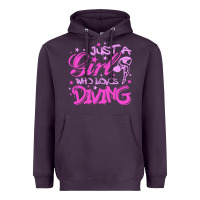 Plum funny springboard diving quote diver gift for love girl Heavyweight Hoodie - lanVoArt
