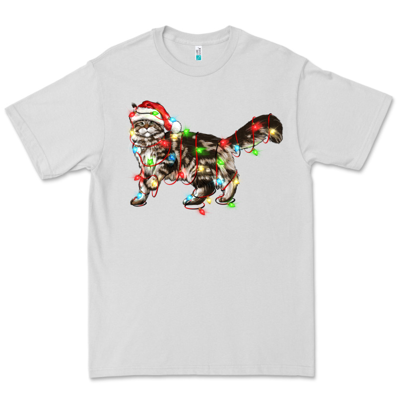Christmas Christmas Maine Coon Cat Cat Premium Tee by LillyAllenDesigns | Teevron