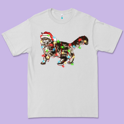 Christmas Christmas Maine Coon Cat Cat Premium Tee Designed By Lillyallendesigns