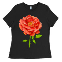Black All A Twitter Rose Ladies Tee - LillyAllenDesigns
