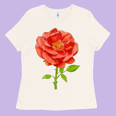All A Twitter Rose Ladies Tee Designed By Lillyallendesigns