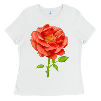 White All A Twitter Rose Ladies Tee - LillyAllenDesigns