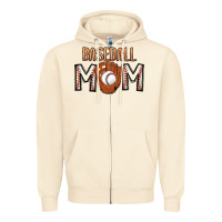 Sandshell Baseball Mom Zipper Hoodie - CowhideDigitalArt
