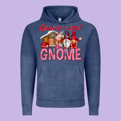 Gnome Sweet Gnome Valentine's Day Vintage Hoodie Designed By Howdyjamesfarm
