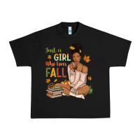 Black Just a girl who loves Fall afro woman Urban Heavy Tee - NancyCooperArtShop