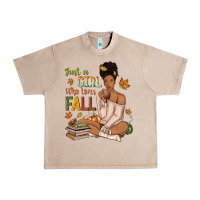 French Oak Just a girl who loves Fall afro woman Urban Heavy Tee - NancyCooperArtShop
