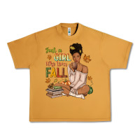 Peanut Butter Just a girl who loves Fall afro woman Urban Heavy Tee - NancyCooperArtShop