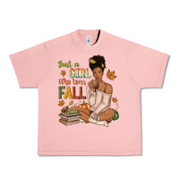 Salmon Just a girl who loves Fall afro woman Urban Heavy Tee - NancyCooperArtShop