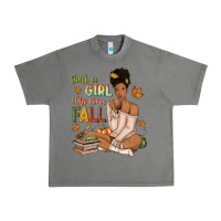 Tornado Just a girl who loves Fall afro woman Urban Heavy Tee - NancyCooperArtShop
