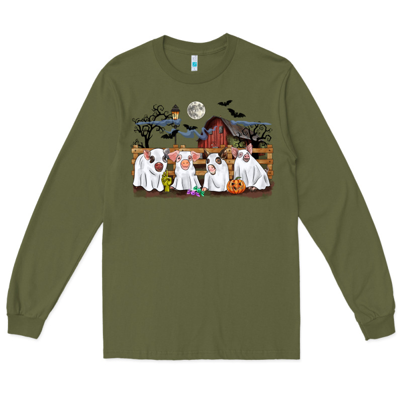 Halloween Pigs Long Sleeve Tee by CowGirlArtShop | Teevron