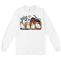 White halloween pigs Long Sleeve Tee - CowGirlArtShop