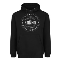 Black Graphic 365 Nonno The Legend Grandpa Men Funny Gift Heavyweight Hoodie - lanVoArt