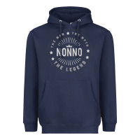 Navy Graphic 365 Nonno The Legend Grandpa Men Funny Gift Heavyweight Hoodie - lanVoArt