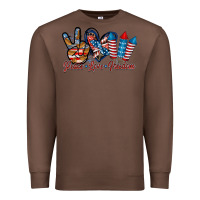 Chestnut peace love freedom Premium Sweatshirt - RacoonDesign