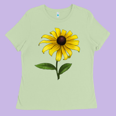 Black Eyed Susan Flower Ladies Tee Designed By Lillyallendesigns