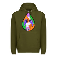 Army Green halloween hands teardrop Premium Hoodie - BundleAndBundleShop