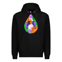 Black halloween hands teardrop Premium Hoodie - BundleAndBundleShop