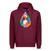 Burgundy halloween hands teardrop Premium Hoodie - BundleAndBundleShop
