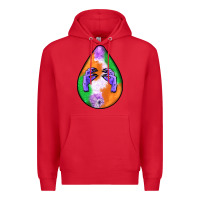 Red halloween hands teardrop Premium Hoodie - BundleAndBundleShop