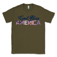 Army Green God Bless America Classic Tee - Bettercallsaul