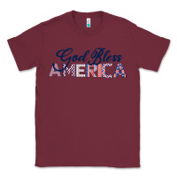 Burgundy God Bless America Classic Tee - Bettercallsaul