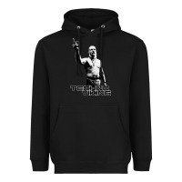 Black techno viking Heavyweight Hoodie - lanVoArt