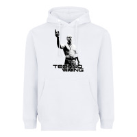 White techno viking Heavyweight Hoodie - lanVoArt