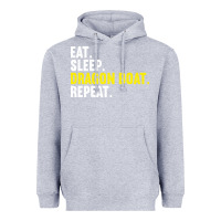 Heather Grey Dragon Boat-Kdkal Heavyweight Hoodie - lanVoArt