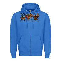 True Royal Western Peace Love American Golden Eagle Zipper Hoodie - LillyAllenDesigns