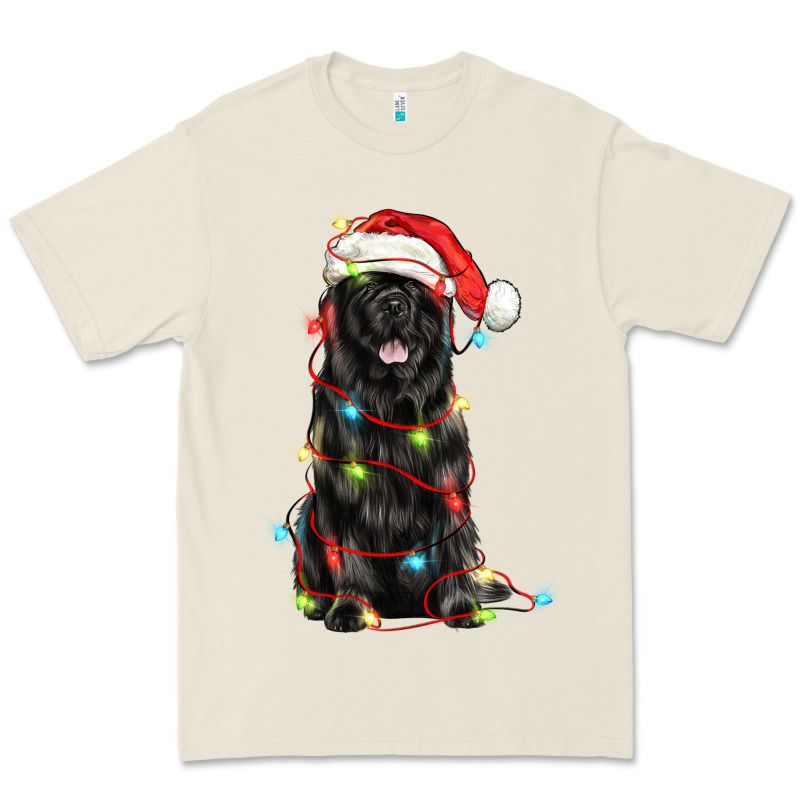 Christmas Newfoundland Dog Premium Tee by LillyAllenDesigns | Teevron