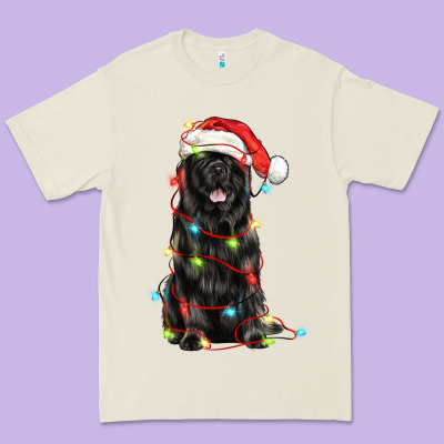 Christmas Newfoundland Dog Premium Tee Designed By Lillyallendesigns