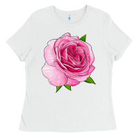 White All Dressed Up Rose Ladies Tee - LillyAllenDesigns
